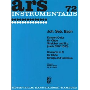 Johann Sebastian Bach: Concerto In C Major - Oboe,Strings,Bc - Score