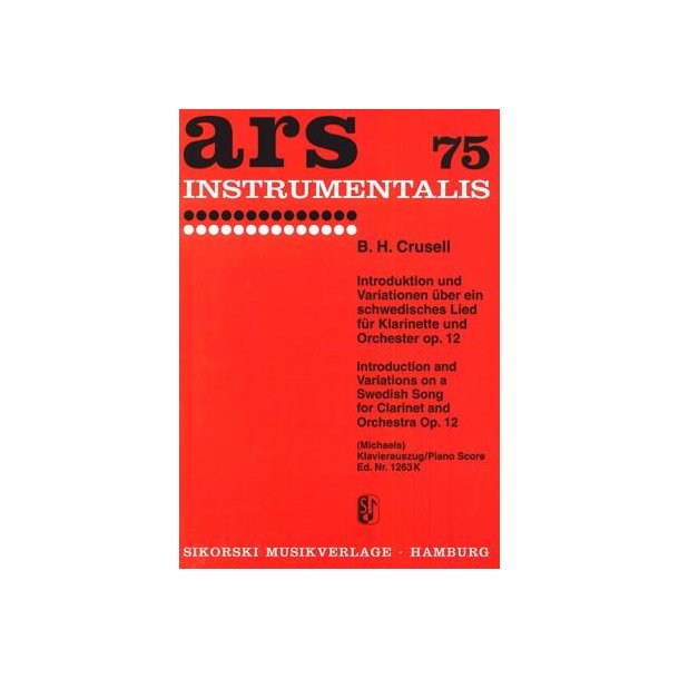Bernhard Henrik Crusell: Introduction And Variations Op. 12 (Piano Score)