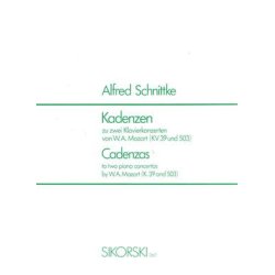 Alfred Schnittke: Kadenzen Zu 2 Klavierkonzerten Von W A Mozart (Kv 39 / Kv 503)