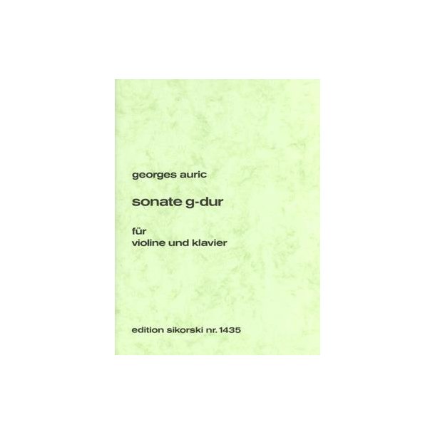 Georges Auric: Sonate