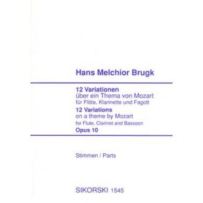 Hans Melchior Brugk: 12 Variations On A Theme Of Mozart Op.10