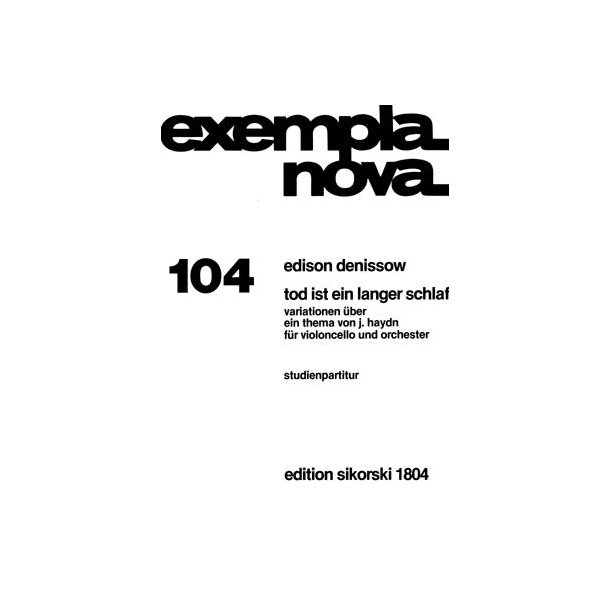 Denissow, Edison: Variations On The Theme Of Haydn Canons - Score