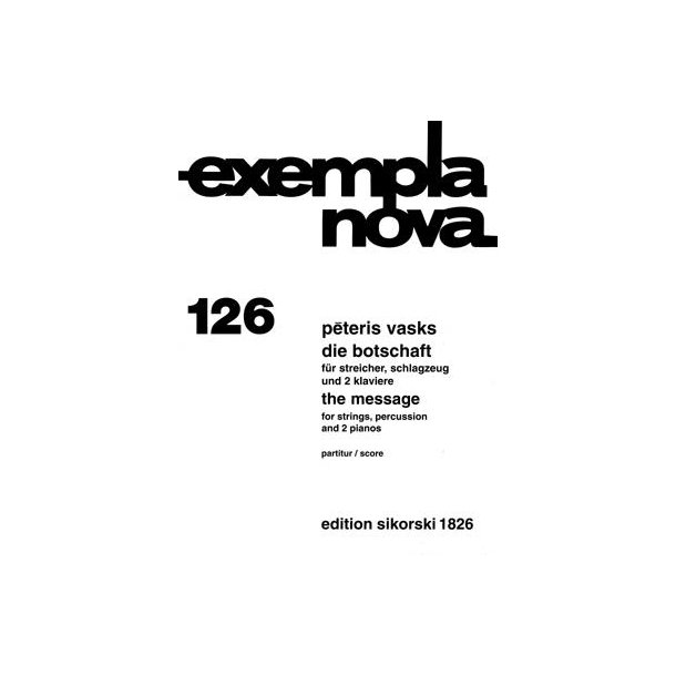 Vasks, Peteris: "Die Botschaft" - Score