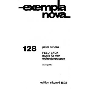Ruzicka,Peter: Feed Back - Score