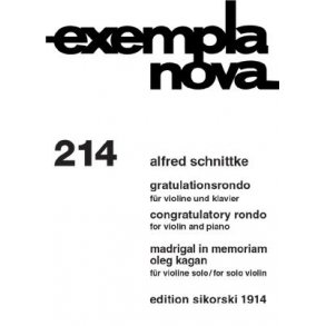 Alfred Schnittke: Gratulationsrondo / Madrigal In Memoriam Oleg Kagan