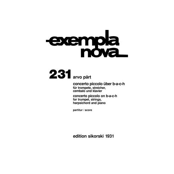 Arvo Prt: Concerto Piccolo ber B-A-C-H