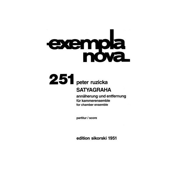 Ruzicka,Peter: Satyagraha - Score