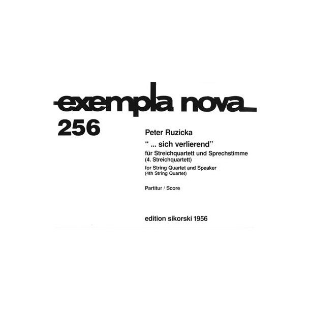 Peter Ruzicka: ...Sich Verlierend