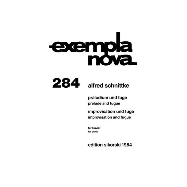 Alfred Schnittke: Pr&auml;ludium Und Fuge / Improvisation Und Fuge