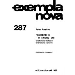Peter Ruzicka: Recherche (- Im Innersten)
