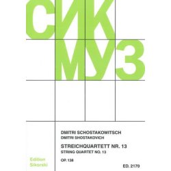Shostakovitch,Dmitri: String Quartet Op 138/13 - Score + Parts