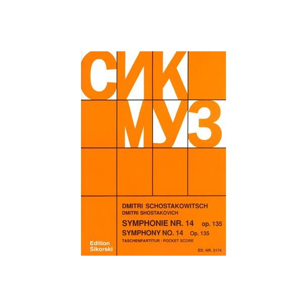 Shostakovitch,Dmitri: Symphony Op 135/14 - Score