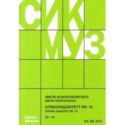 Shostakovitch,Dmitri: String Quartet Op 118/10 - Score + Parts