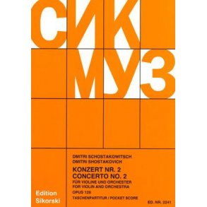 Shostakovitch,Dmitri: Concerto Op 129/2 Violin And Orchestra - Score