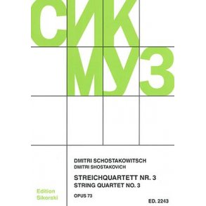 Shostakovitch,Dmitri: String Quartet Op 73/3 - Score + Parts