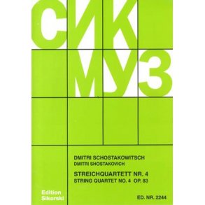 Shostakovitch,Dmitri: String Quartet Op 83/4 - Score + Parts