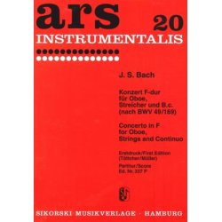 Bach,Js: Concerto In F Major - Oboe,Strings,Bc -score