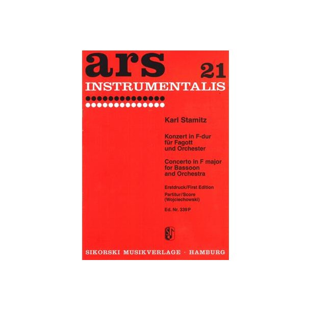 Karl Stamitz: Concerto In F Major For Bassoon And Orchestra - Score