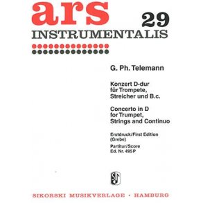 Georg Philipp Telemann: Trumpet Concerto In D (Score)