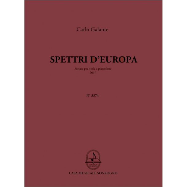 Spettri D'Europa : Sonata per viola e pianoforte