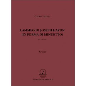 Cammeo Di Joseph Haydn : (in forma di minuetto) per chitarra