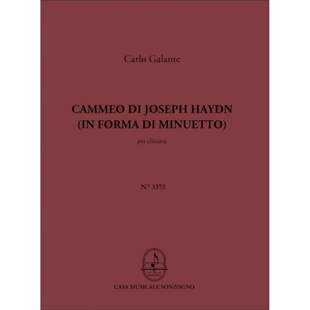 Cammeo Di Joseph Haydn : (in forma di minuetto) per chitarra