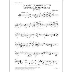 Cammeo Di Joseph Haydn : (in forma di minuetto) per chitarra