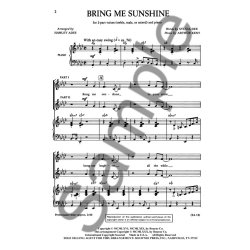 Arthur Kent: Bring Me Sunshine (SA/Piano)