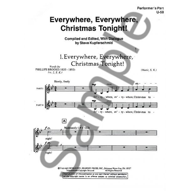 Everywhere Everywhere Christmas Tonight! Performer's Part