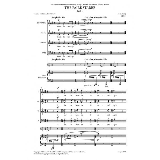 The Faire Starre (Vocal Score)
