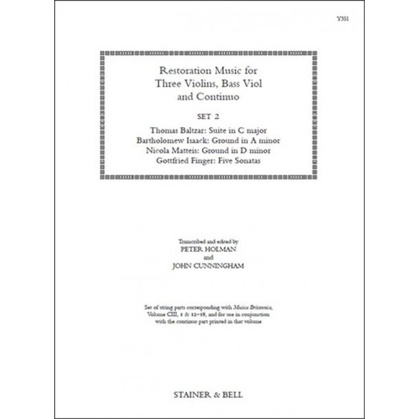 Restoration Music - Set 2 : For Three Violins, Bass Viol and Continuo
