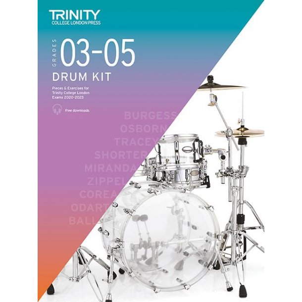 Trinity College Drum Kit Grades 3-5 : 2020-2023