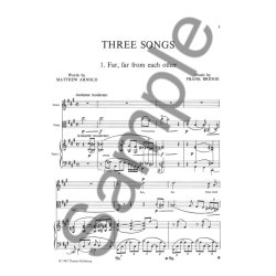 Frank Bridge: Three Songs