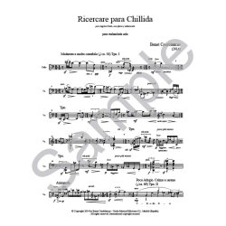 Benet Casablancas: Ricercare Para Chillida - Cello Score