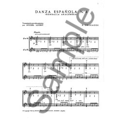 Granados Danza Espanola No.6 Rondalla Aragonesa (llobet) 2 Guitars