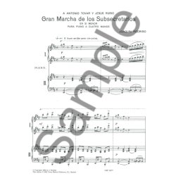 Rodrigo: Gran Marcha De Los Subsecretarios Para Piano A Cuatro Manos