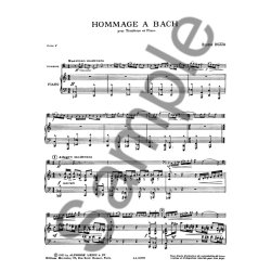 Eugne Bozza: Hommage  Bach (Trombone/Piano)