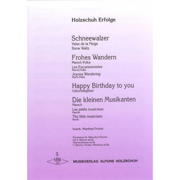 Alfons Holzschuh: Holzschuh-Erfolge 5