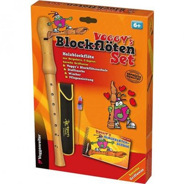 Voggy's diskant blokfljte pakke - Baroque Fingering (Ahorn)