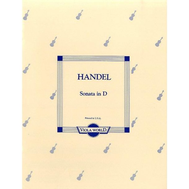 Handel, Gf Sonata In D Vla/pf