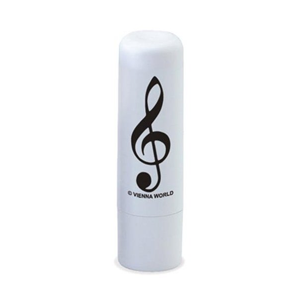 Lip balm G-clef white : height: 6,8 cm