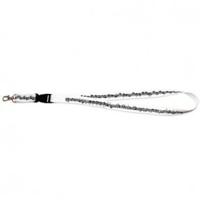 Lanyard - Line Of Notes, White : 50 cm