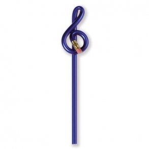 Pencil G-clef blue : Blue