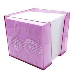 Pink Treble Clef Memo Note Block