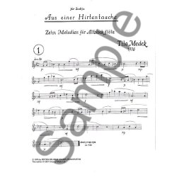 Tilo Medek: Aus Einer Hirtentasche F&uuml;r Altblockfl&ouml;te