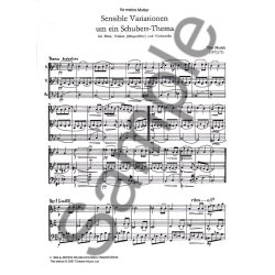Tilo Medek: Sensible Variationen - On A Schubert Theme (Score/Parts)