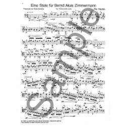 Tilo Medek: Eine Stele F&uuml;r Bernd Alois Zimmermann