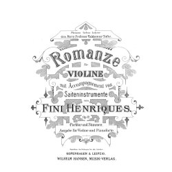 Henriques Romance Vln/Orch Pts