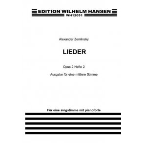 Alexander Zemlinsky: Lieder Op.2 Book 2 (Medium Voice)