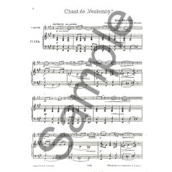 Johan Halvorsen: Mosaique No.4 For Violin And Piano 'Chant Veslemoy'